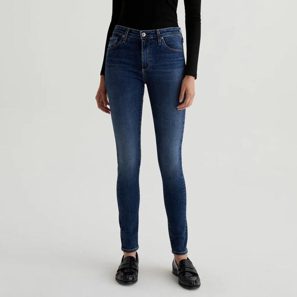 AG Farrah Skinny Jeans 28R Dark Wash Contour 360 High Rise Stretch Denim - Picture 1 of 11